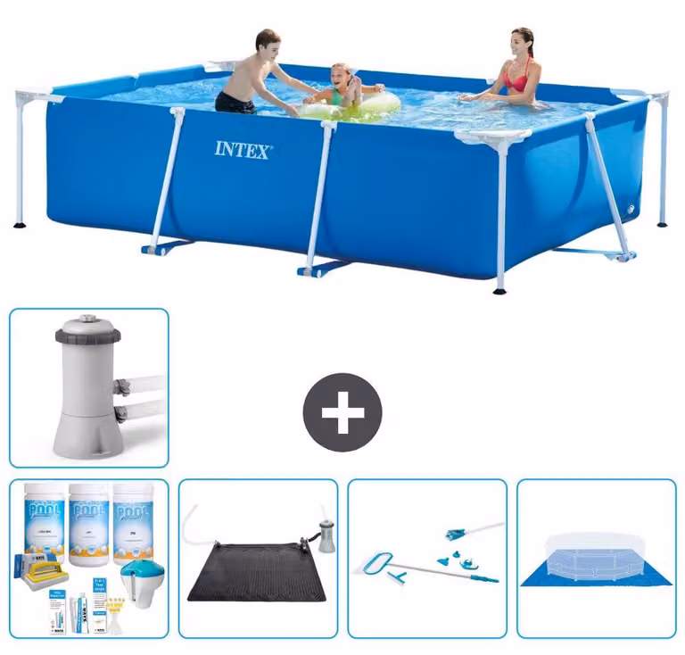 Piscina fuori terra rettangolare - 300x200x75 cm - 6 pezzi - Modello S20834