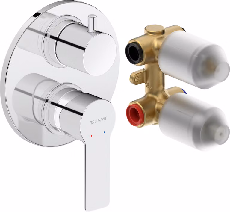 Duravit D-Code Mitigeur monocommandé encastré set, 2 consommateurs, DC5210008010, DC5210008010