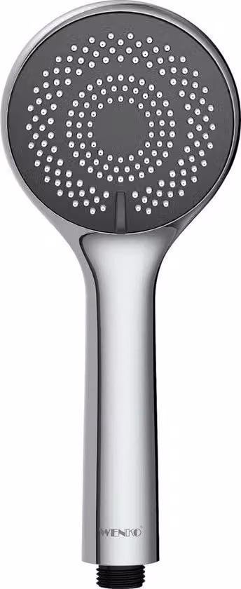 Soffione doccia a risparmio d'acqua Doccetta universale a risparmio d'acqua, soffione doccia con sistema di risparmio idrico sostenibile, risparmio del 40% di acqua con il massimo comfort, soffione doccia Ø 9,6 cm, ABS cromato