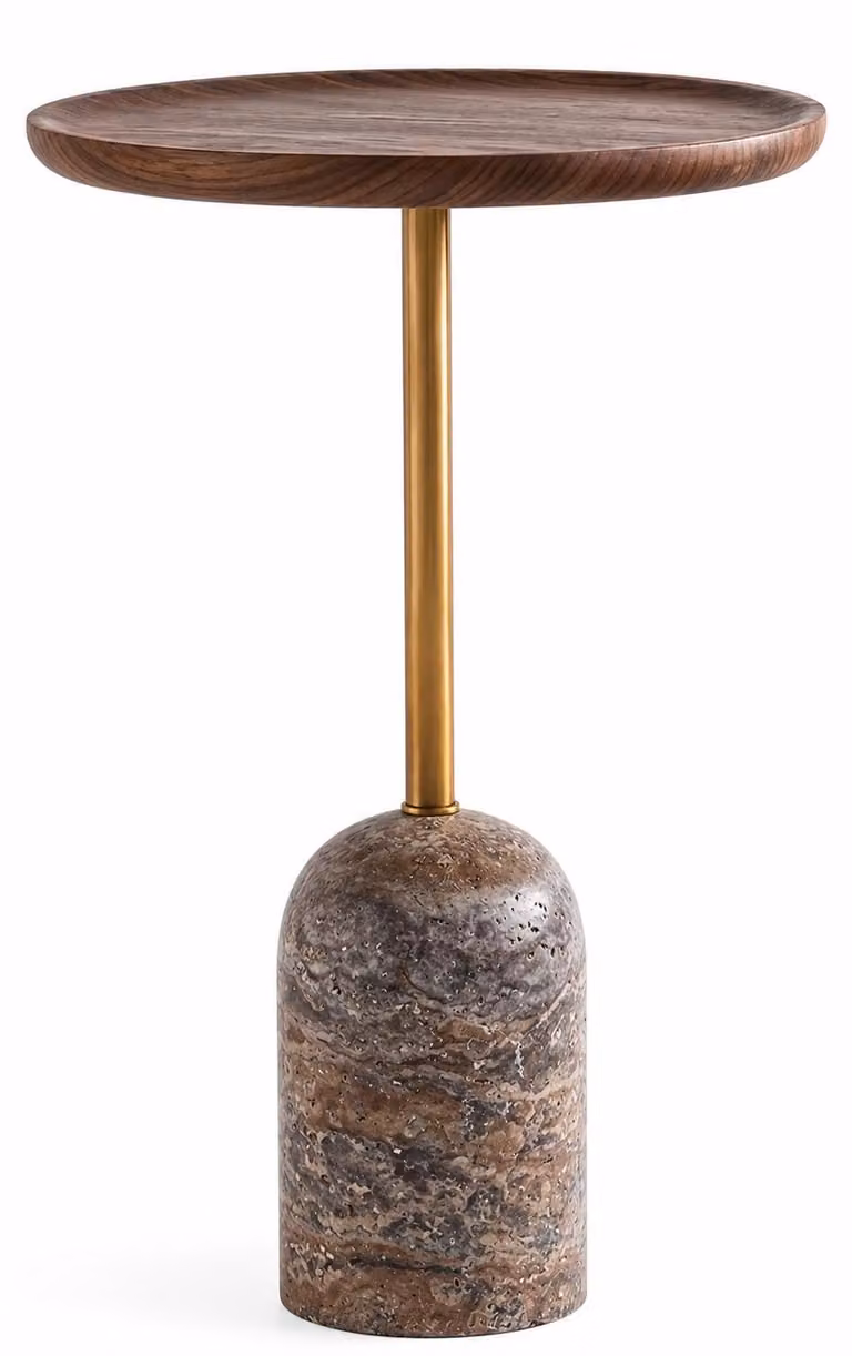 Tavolino ausiliario, stile moderno, colore marrone, nuovo, pratico, ideale per il soggiorno, comodo