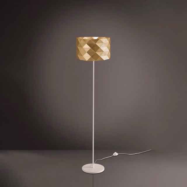 Piantana Moderna Prisma Polilux ® New Gold E Metallo 1 Luce E27