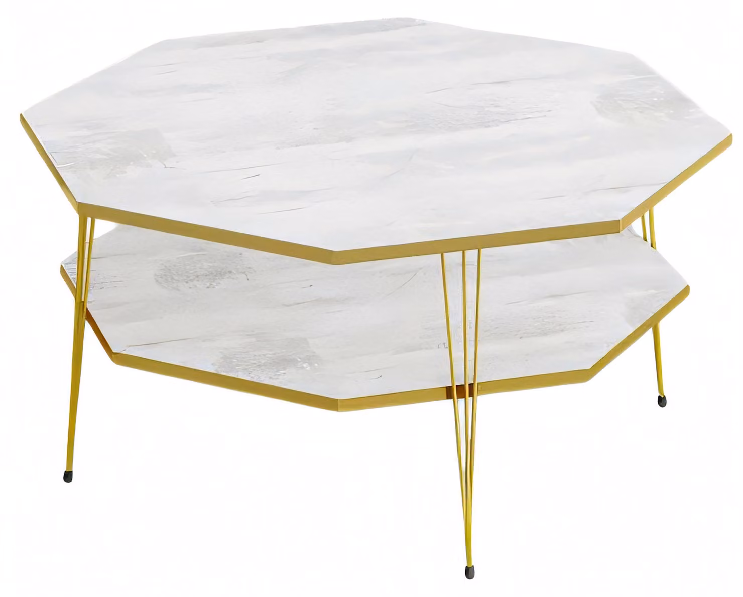 Moderner weißer Couchtisch aus Holz mit elegantem Design