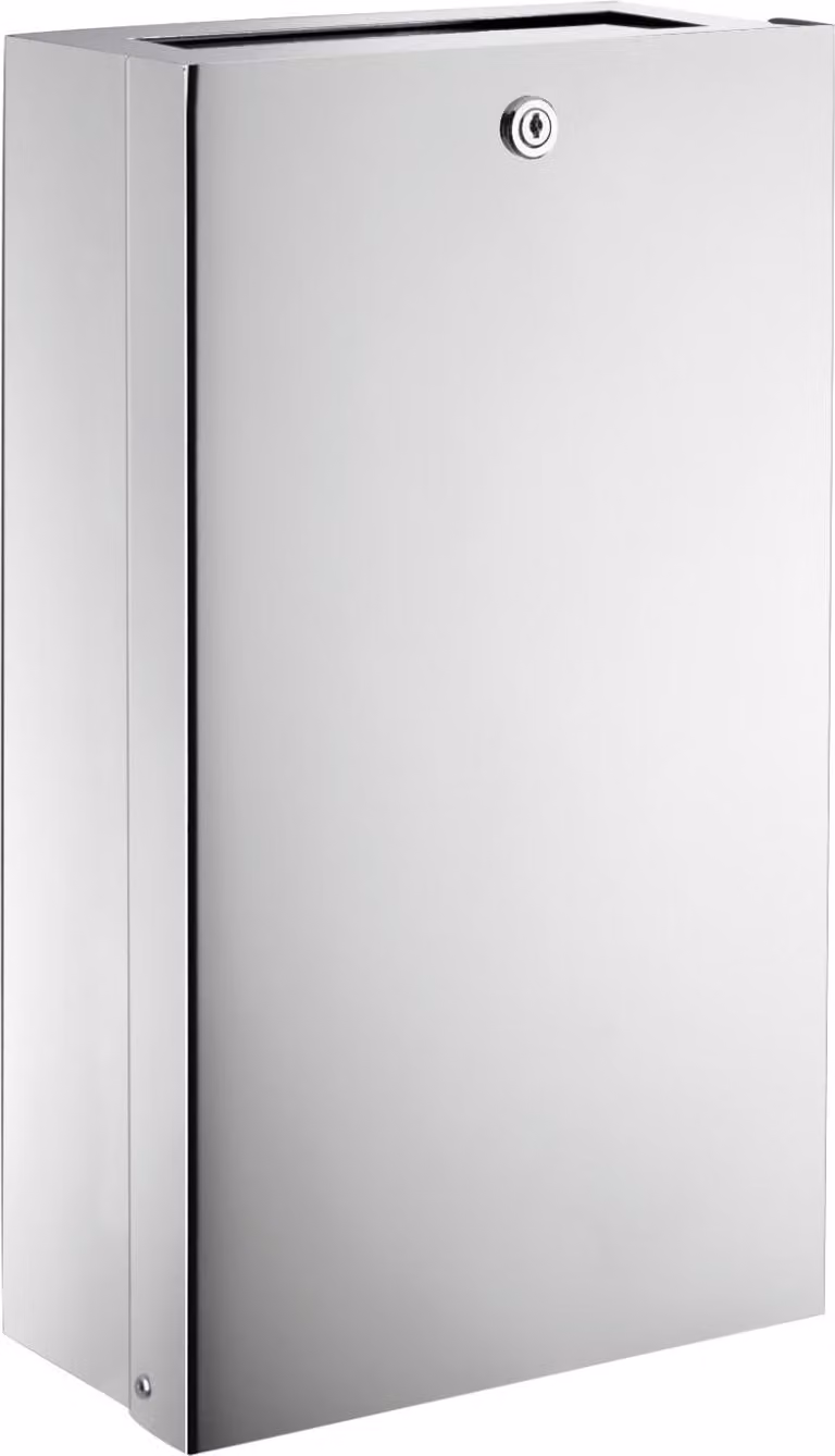 Cestino Delabie W.-Mont. f. Carta, acciaio inox pol.