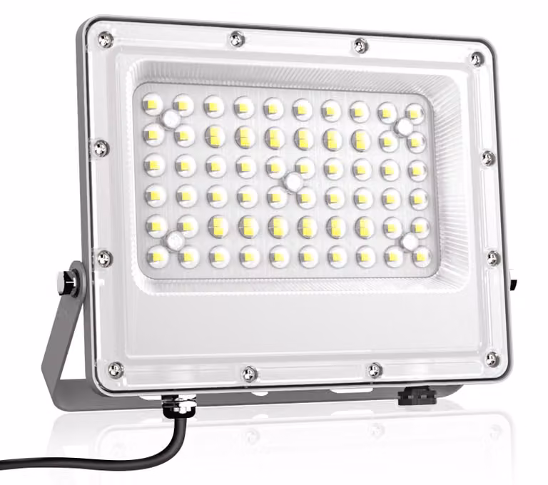 Faretto LED da esterno, 50 W, 5000 lumen, 6500K, luce bianca fredda, grado di protezione IP66, alluminio