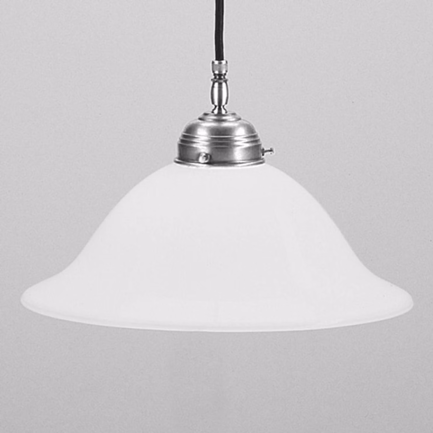 Berliner Messinglampen Lampada a sospensione ANJA, dimmerabile, Bianco / Opale, Soggiorno / Sala da pranzo, Vetro, Antico, Lampada a sospensione
