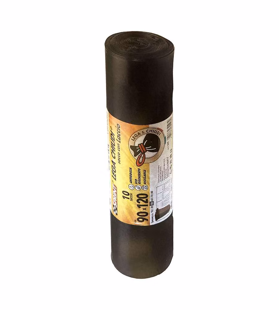 Sprint Sacchi Immondizia 90x120 cm 140Lt 10pz Eco Riciclabili Antigoccia