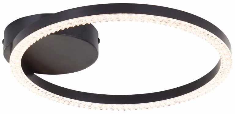 BRILLANTE plafoniera 30x31cm Aurelia nera IP20 LED integrato