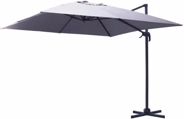 Ombrellone alluminio montana 3x3h2,65m grigio palo laterale
