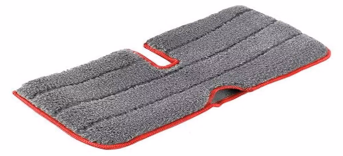 Panno di ricambio, rosso/grigio, in microfibra, adatto per pavimenti duri e tappeti