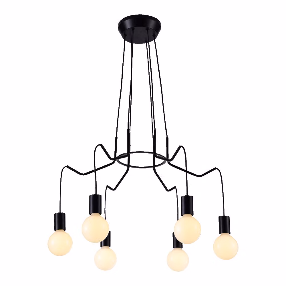 CASCADE lampada a sospensione 6xE27/G95/40W in metallo dimmerabile