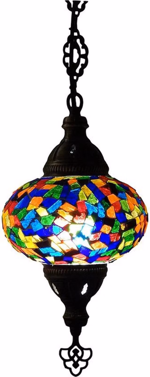 Lampada a sospensione turca - Lampada mosaico fatta a mano - Lampada marocchina e orientale - Multicolore