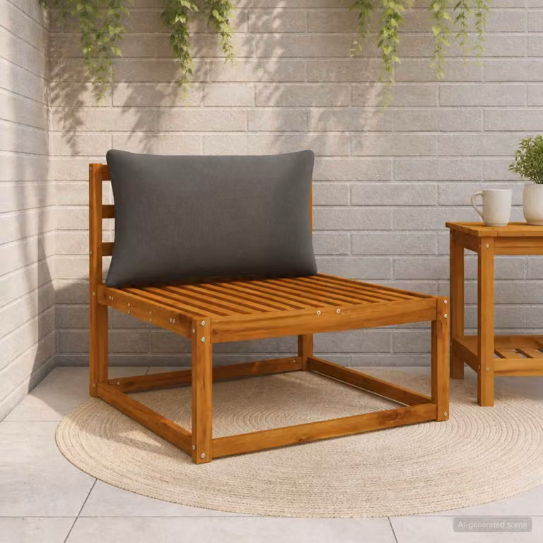 Cuscino per schiena rettangolare vidaXL PUTTEN in 100% poliestere, colore antracite