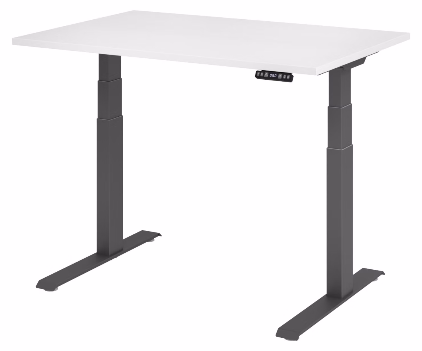Scrivania elettrica bümö XDKB - Decorazione: bianco, dimensioni: 120 x 80 cm, telaio: grafite