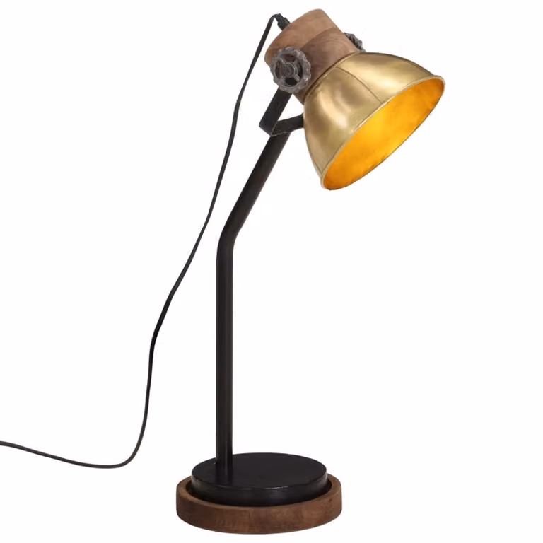 Maison Exclusive - Lampada da scrivania, 25 W, ottone anticato, 18x18x60 cm, attacco E27