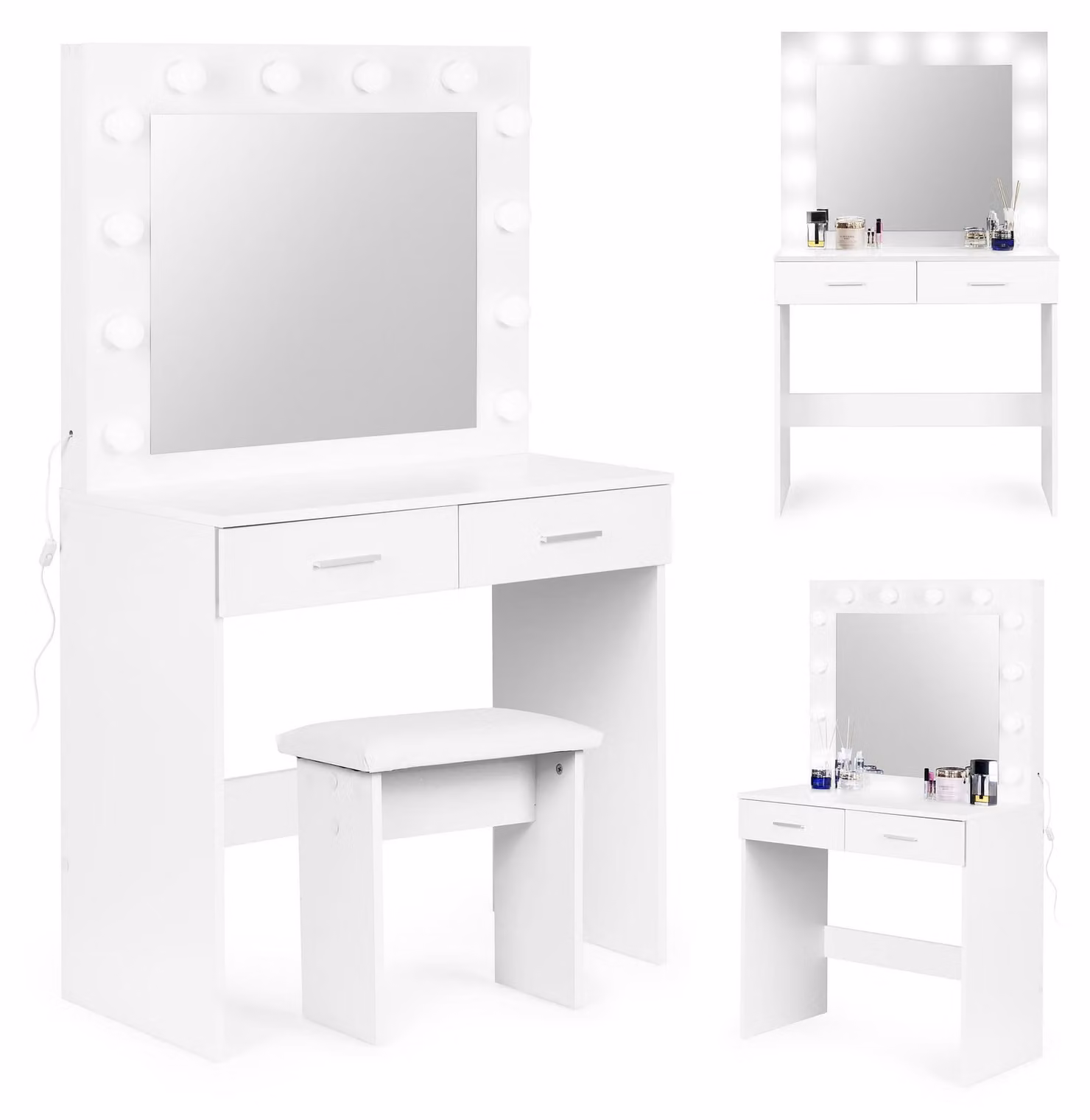 Grande toeletta moderna con specchio e illuminazione ModernHome