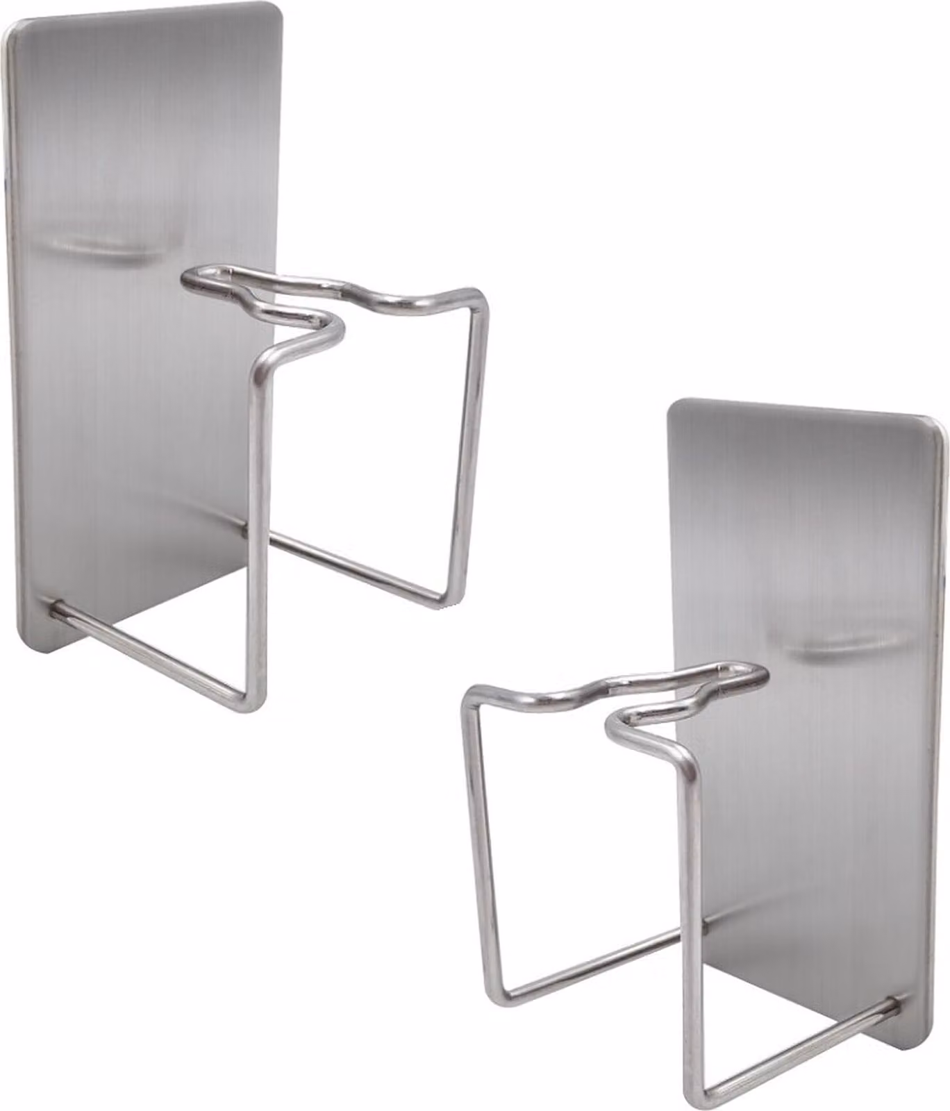 Set da 2 portaspazzolini da parete [senza forature] - Portaspazzolini autoadesivi per spazzolini elettrici da bagno | 2 portaspazzolini in acciaio inossidabile | Montaggio a parete | Supporto per portaspazzolini [argento]