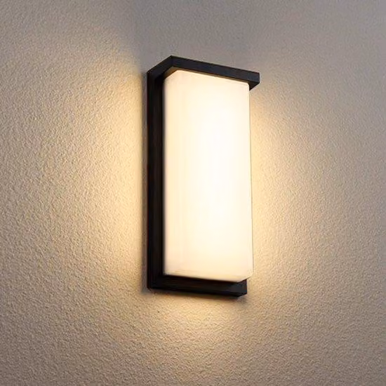 Lampada da esterno quadrata da 36 W, impermeabile, per balconi, terrazze, corridoi, scale, a LED, molto luminosa, lampada da esterno