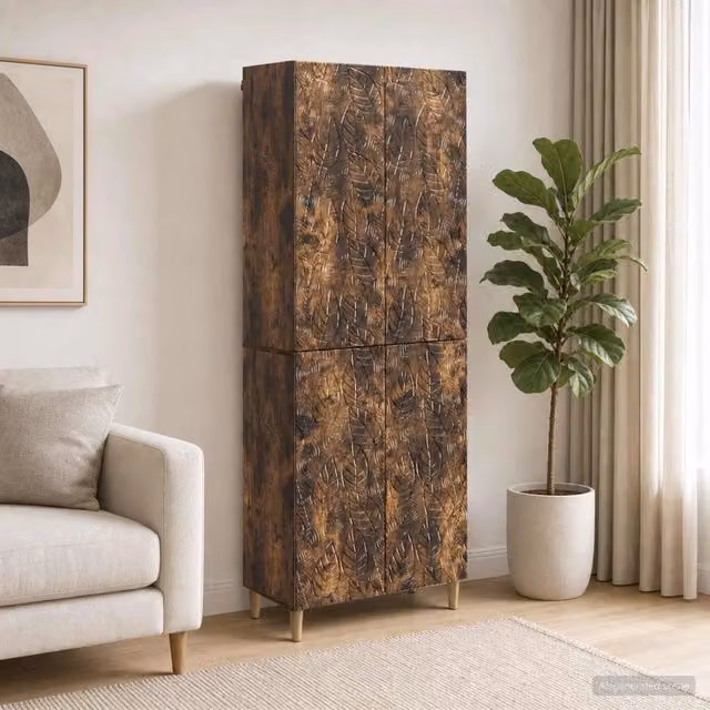 Set di armadi 2 pz Rovere Fumo Legno ingegnerizzato 3416705