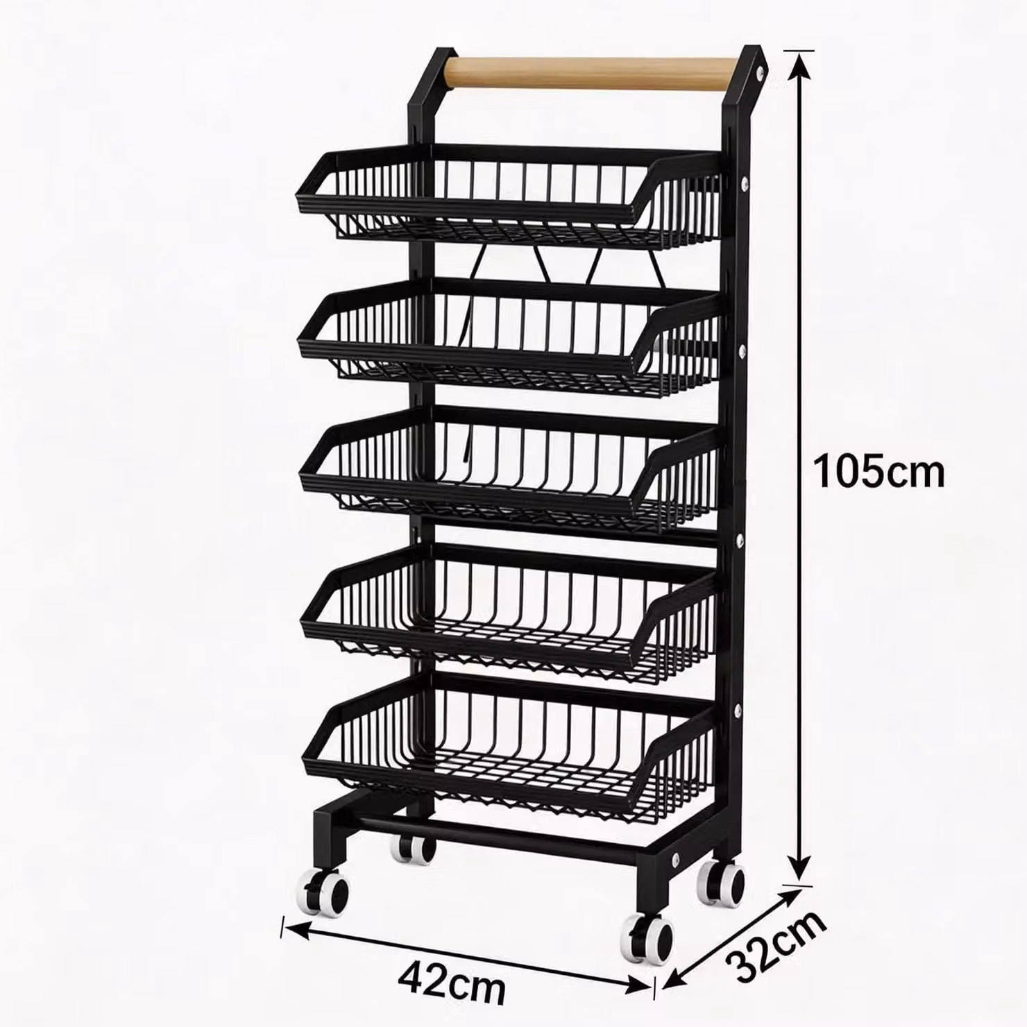 Scaffale da cucina con cassetti estraibili - Scaffale telescopico estraibile - Larghezza 31–49 cm - 5 ripiani - Acciaio - Per l'organizzazione dei mobili da cucina - Nero