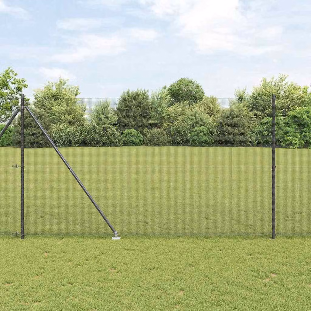 Maison Exclusive - Palo della recinzione Grigio 50 x 1,5 m (maglia 12 x 12 mm)