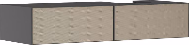 hansgrohe Xevolos E meuble sous lavabo, 2 tiroirs, 1 découpe à droite, 1370x550x275mm, pour console avec vasque à poser, 54324390, 54324390
