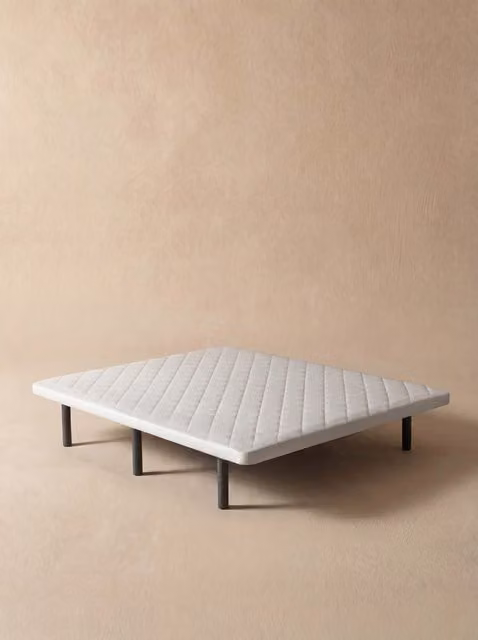 Base letto imbottita 3D Kenay Home, colore bianco, L 135 cm x P 200 cm