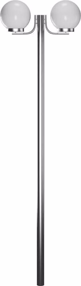 Lampione da Giardino con 2 Lampade 220 cm