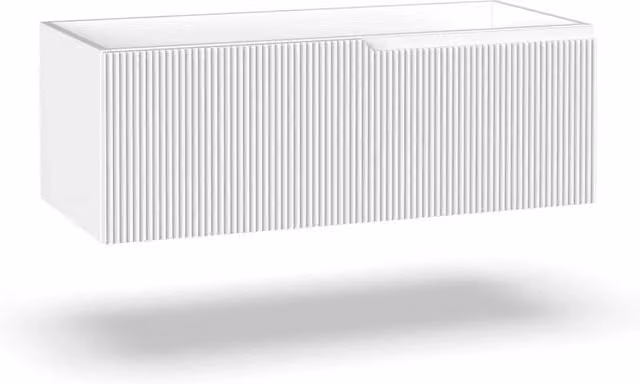 Base portalavabo 1 cestone VENERE bianco opaco_100x45x35