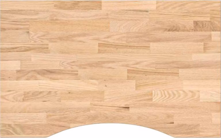 Piano Scrivania 80x50x2,5 cm Rovere Massello Non Trattato