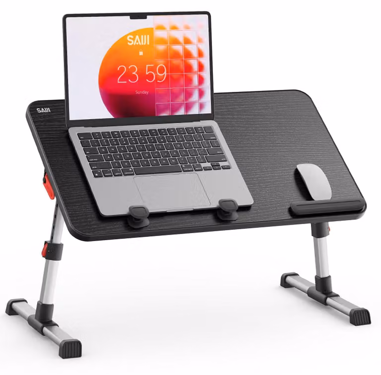 Tavolino regolabile in altezza e inclinazione per laptop, adatto a portatili fino a 17 pollici, dimensioni 52,1 x 30 cm