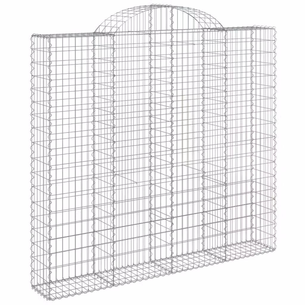 Cesto Gabbione ad Arco 200x30x180/200 cm Ferro Zincato