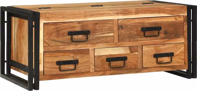 Tavolino da salotto Marrone Legno di Acacia Massello