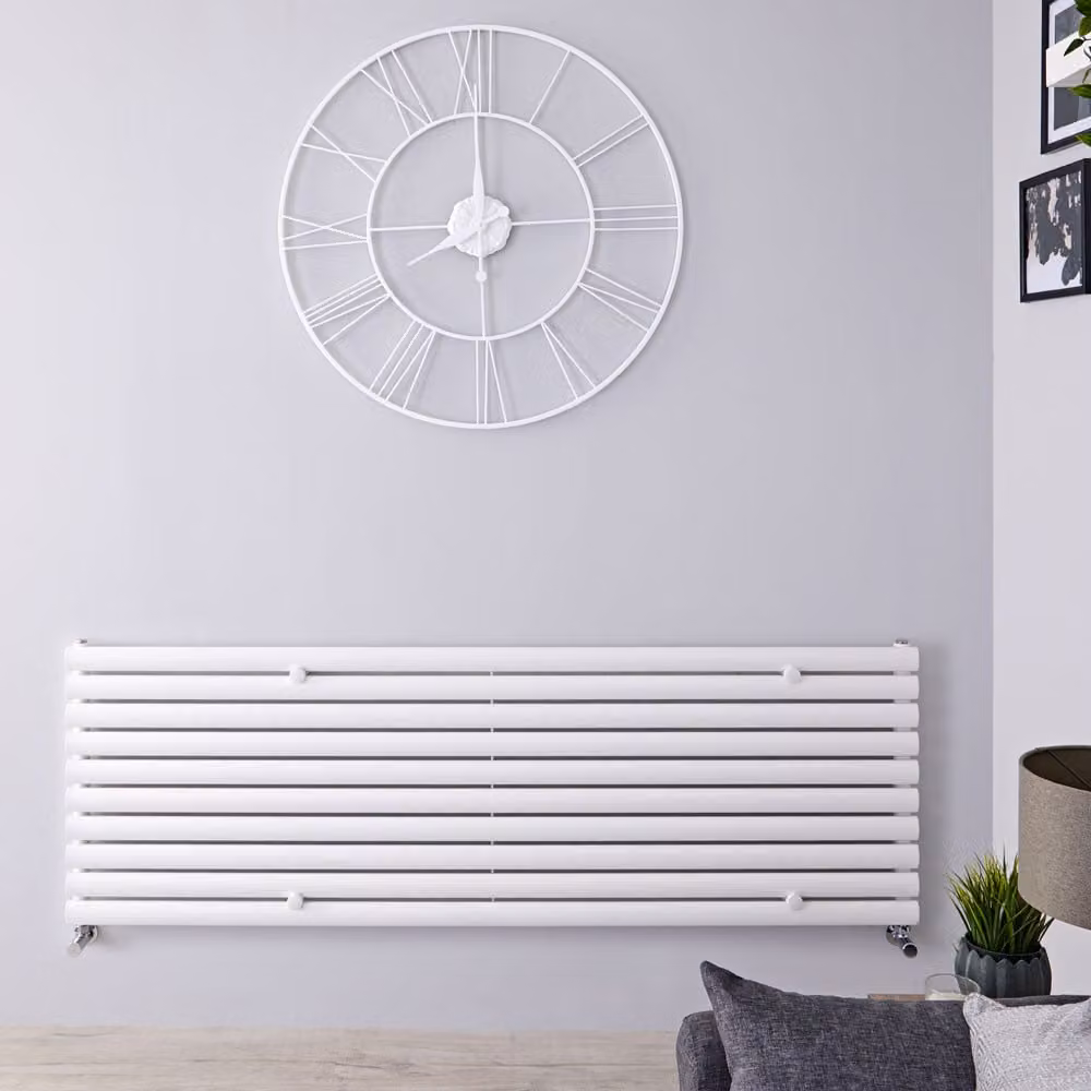Radiatore di Design Orizzontale - Pannello Singolo - 590mm x 1600mm - Bianco - Revive