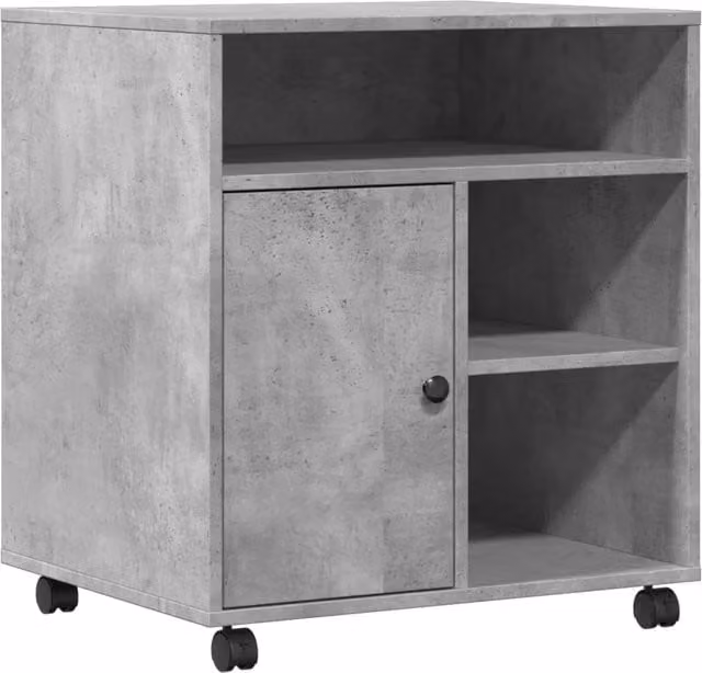 Supporto per stampante unità da scrivania con ruote 60 x 50 x 67 cm grigio 02_0044764