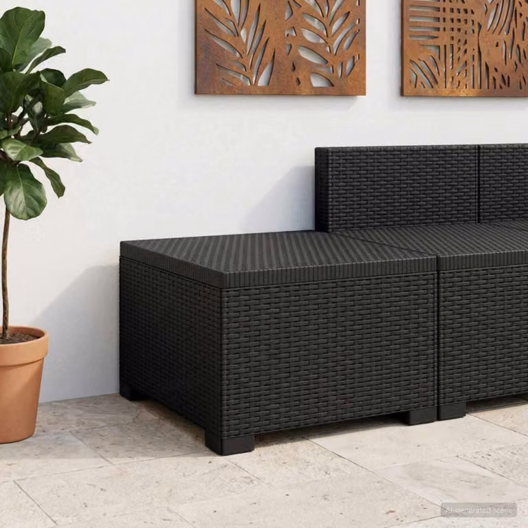 vidaXL Divano da Giardino a 1 Posto in Rattan Antracite