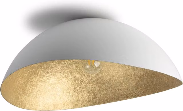 Plafoniera rotonda bianco oro 89cm Solaris E27 Sigma