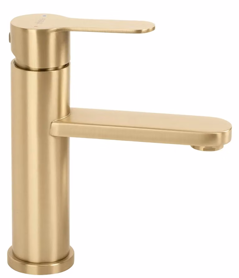 Rubinetto Del Lavabo Rea Arcos Basso Oro Spazzolato