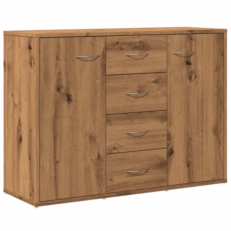 Credenza Rovere Artigianale 88x30x64 cm in Legno Multistrato