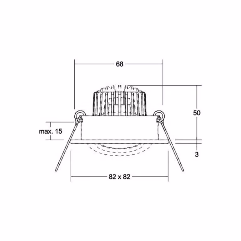 BRUMBERG Faretto da incasso a LED Tirrel-S, dimmerabile, bianco opaco Tirrel S, dimmerabile, Bianco / Opale, Soggiorno / Sala da pranzo, Alluminio, Downlight