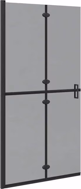 Parete doccia walk-in Nero 100 x 6,5 x 190 cm CFW6036916