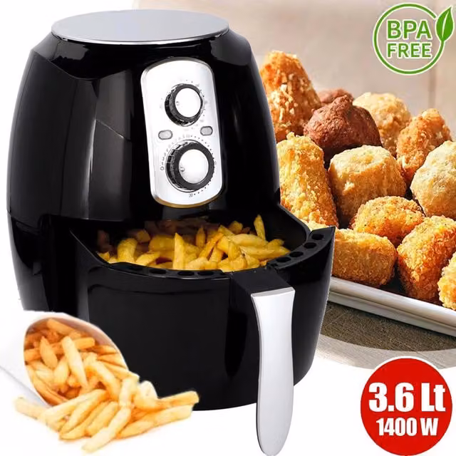Friggitrice ad aria Cuisiner Elegance Black, capacità 3,6 l, potenza 1400W – 1