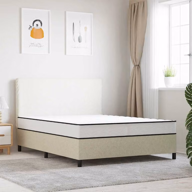 vidaXL Materasso a Molle Bonnell Medio con Rivestimento Rimovibile, L/P/H: 140 x 200 x 18 cm