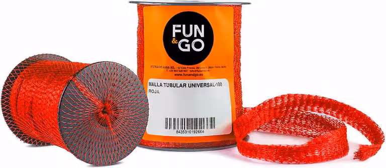 Fun&Go Universal-100 Rete tubolare per imballaggi Rosso 25 m