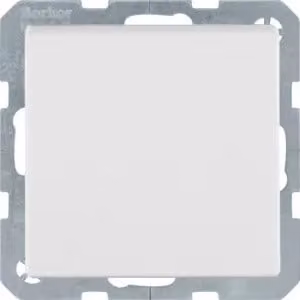 Presa Berker 6768776089 con polo di protezione e coperchio ribaltabile, bianco polare, completa di Berker Q.1/Q.3