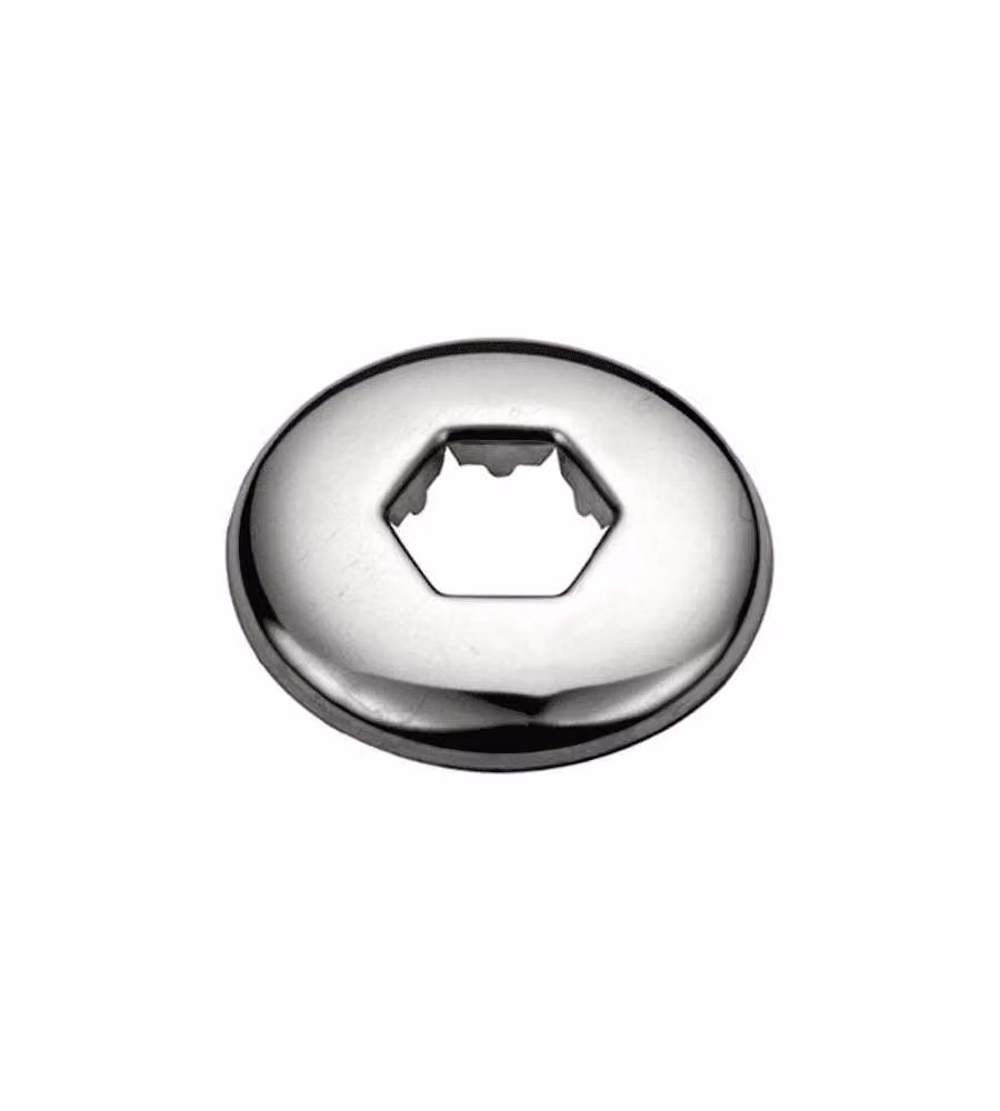 IDRO-BRIC Rosetta Esagonale Ottone Cromato Diametro 1/2"