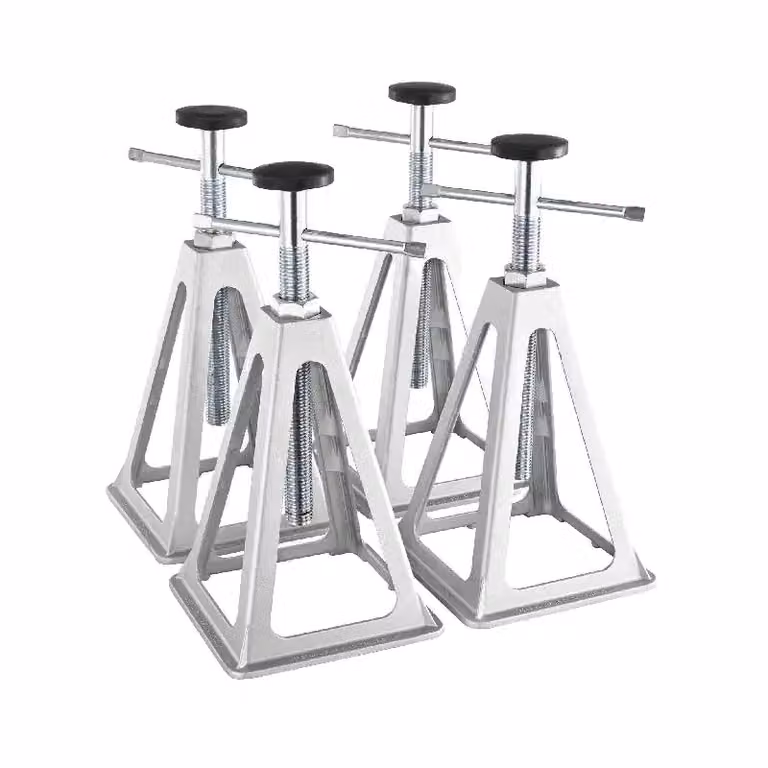 Supporti stabilizzatori RV, regolabili in altezza, robusta struttura in alluminio, design leggero