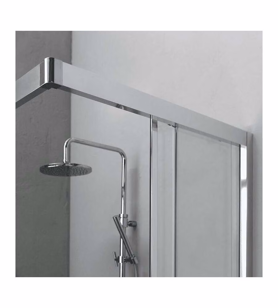 Ferrara Box Doccia Quadrato 70x70 cm Vetro Temperato Cromato Trasparente