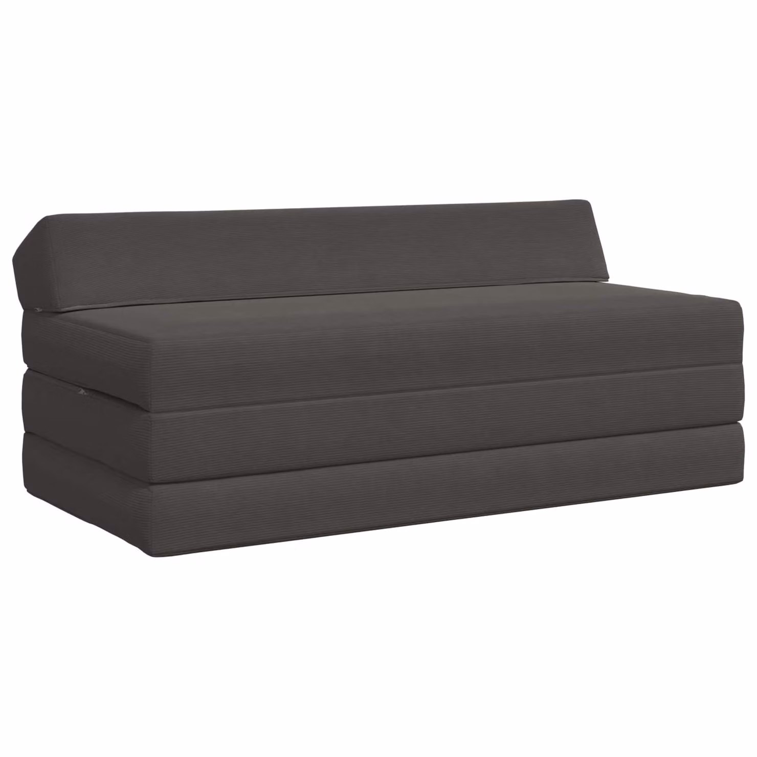 vidaXL Divano Letto Pieghevole Moderno in Tessuto Grigio L: 120 cm, P: 60 cm, H: 49 cm
