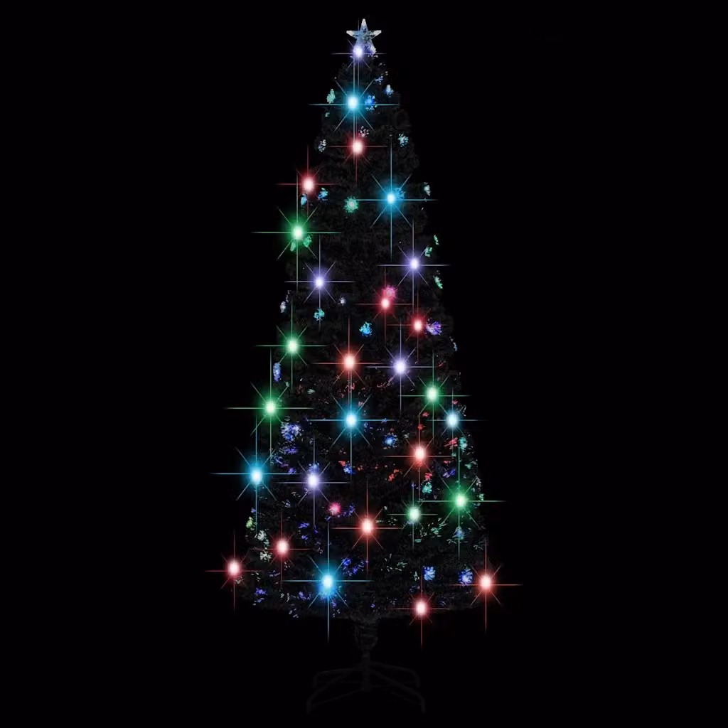 Albero di Natale a fibra ottica con LED multicolore vidaXL, Altezza: 240 cm – 2