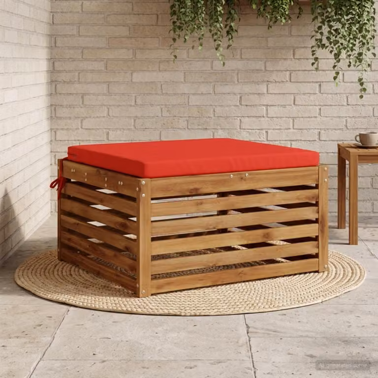 Cuscino per sedia vidaXL SOEST in poliestere rosso con rivestimento lavabile e resistente ai raggi UV